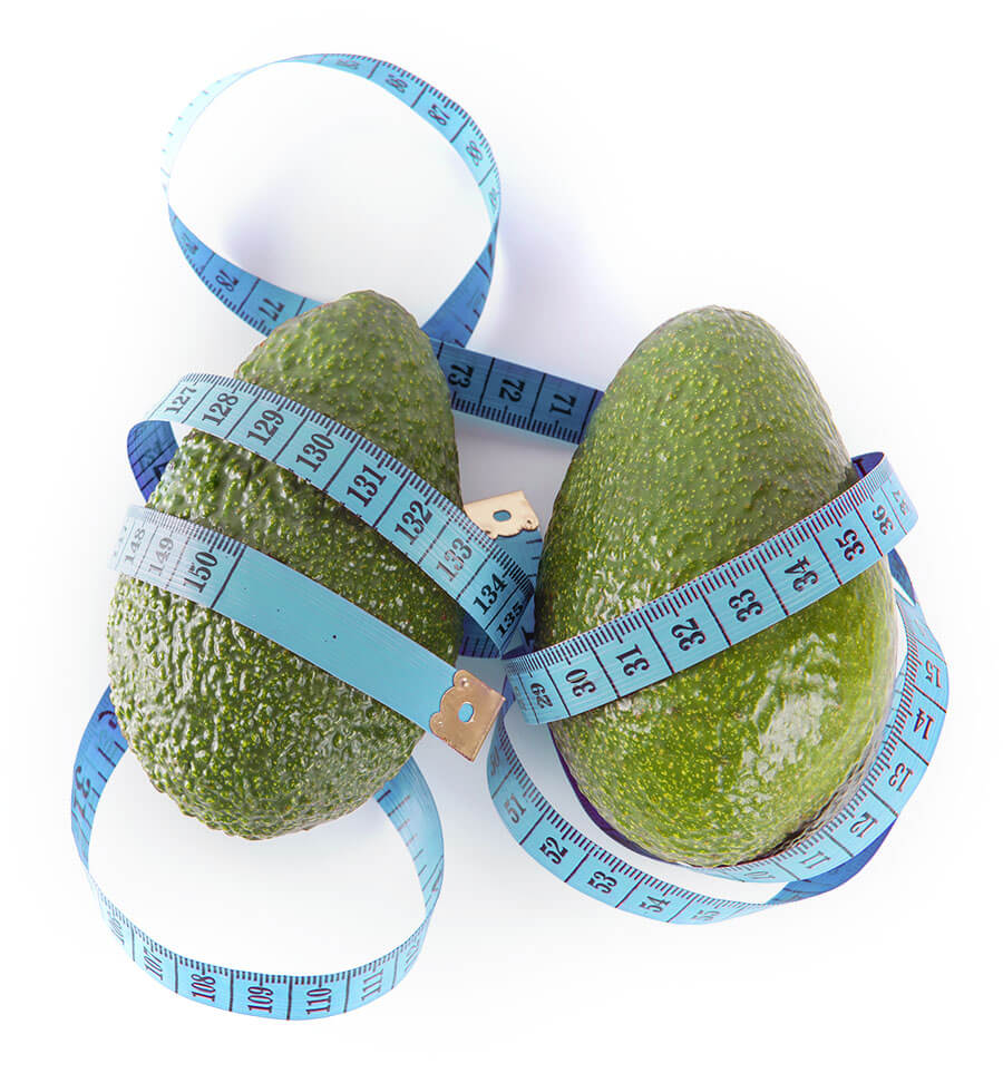 avocado and tape measure